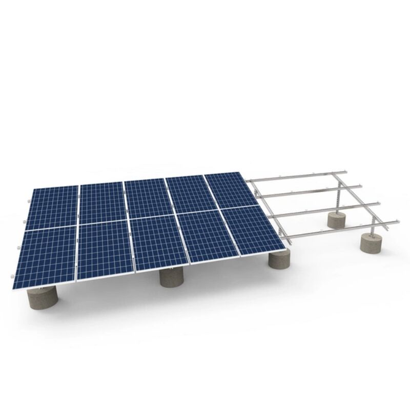 Aluminum 6005-T5 Solar Panel Mounting Brackets with Anodized Surface and 10 Years Warranty for Concrete Ground Installations